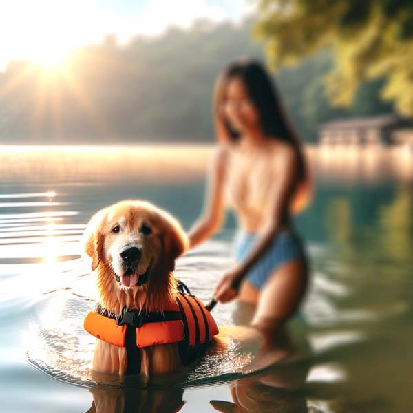 how to teach a dog to swim in a pool, at the beach, in a bathtub or underwater